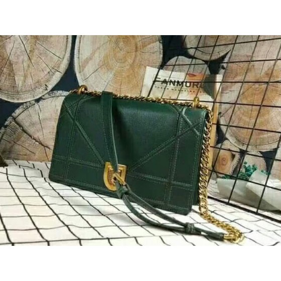 Dior Diorama Calfskin Aged Gold Hardware Bag Green d17712