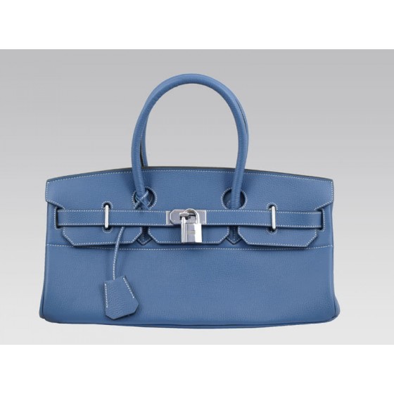 Hermes Birkin Jpg 42cm Togo Leather Blue