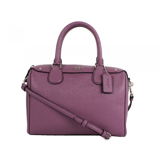 Coach Mini Bennett Crossbody Satchel Crossgrain Leather Mauve