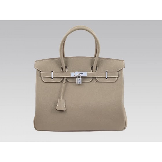Hermes Birkin 35cm Togo Clemence Gris Clair