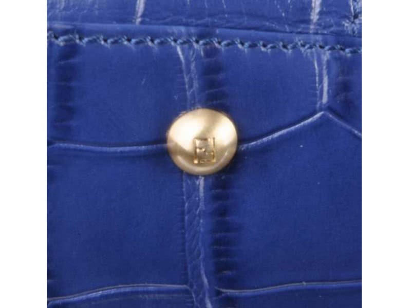 Fendi Chameleon Leather Tote Blue 5
