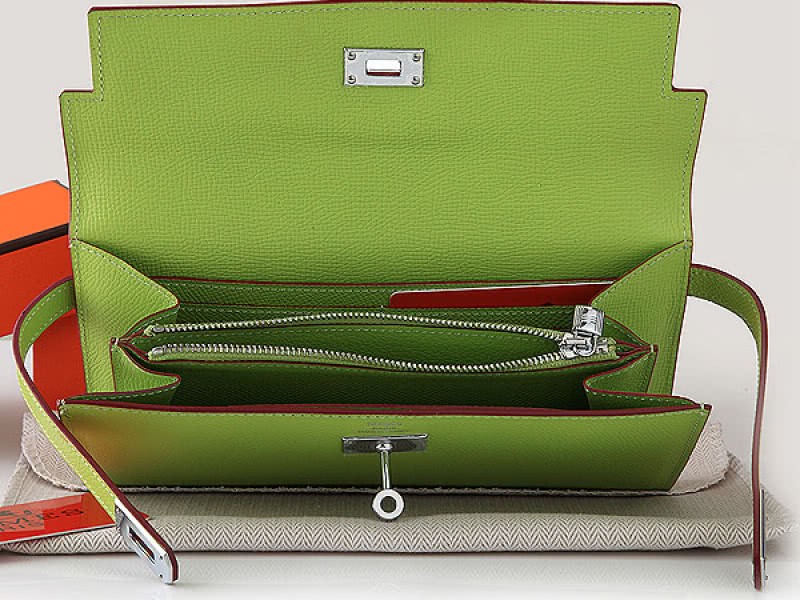 Hermes Epsom Original Calfskin Kelly Long Wallet Green 3