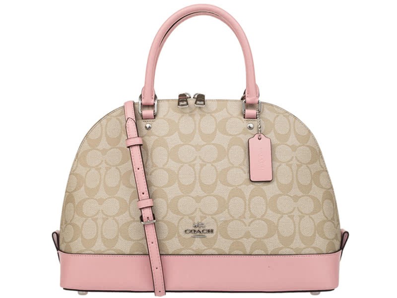 Coach Signature Sierra Satchel Crossbody Bag Pink 1