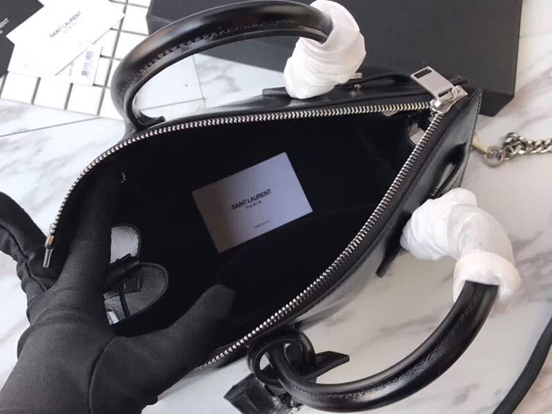Saint Laurent Sac De Jour Clafskin Satchel Black 7
