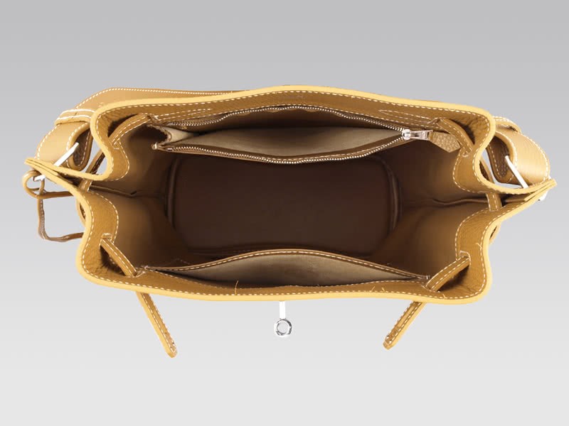 Hermes So Kelly 22cm Clemence Brown Gold 9