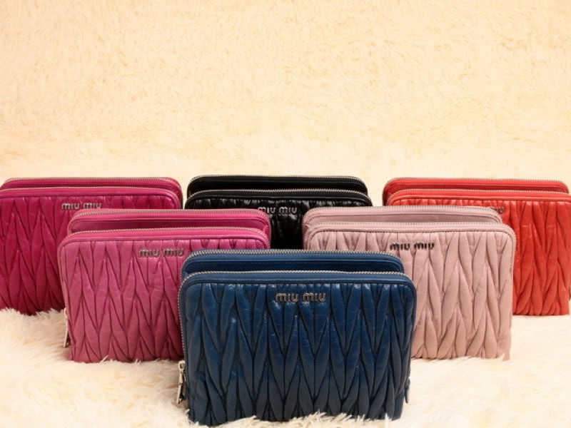Miu Miu Glazed Matelasse Leather Mini Shoulder Bag Plum 7