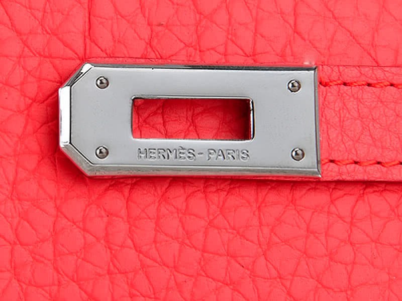 Hermes Dogon Togo Original Leather Kelly Long Wallet Watermelon Red 4