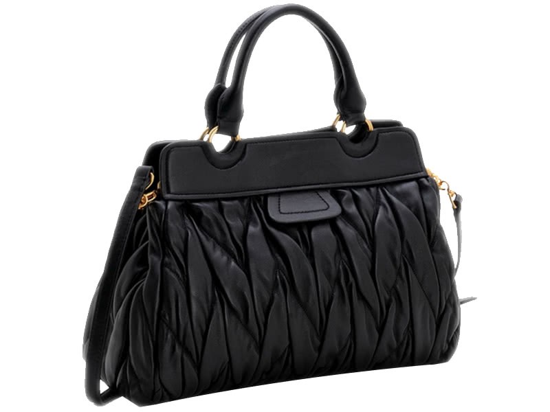 Miu Miu Matelasse Double Handle Satchel Black 3