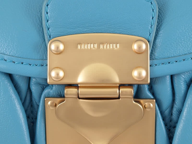 Miu Miu Small Coffer Bag Blue 7