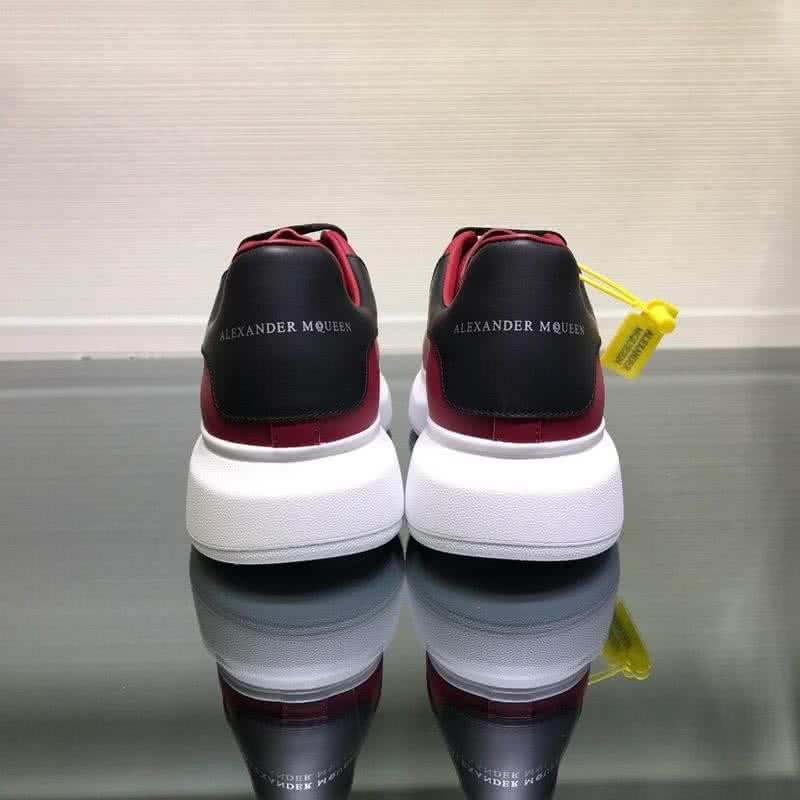 Alexander McQueen Sneakers Leather Red Upper White Sole Black Shoelaces Men 8
