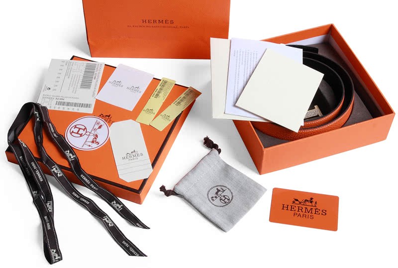 Hermes Togo Leather Belt With Silver H Buckle Black 5