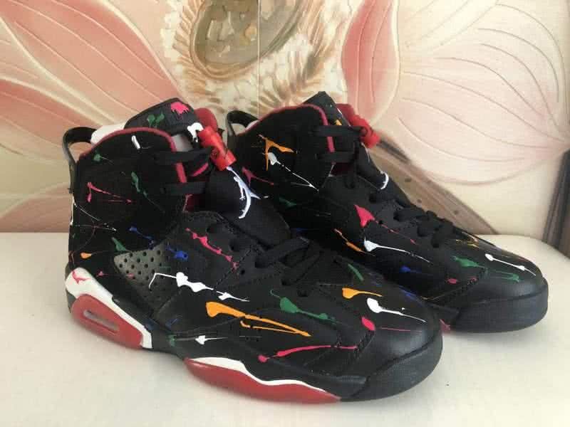 Air Jordan 6 Black And Red Women 2