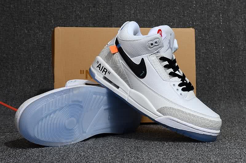 Air Jordan 3 Shoes White And Black Men 2