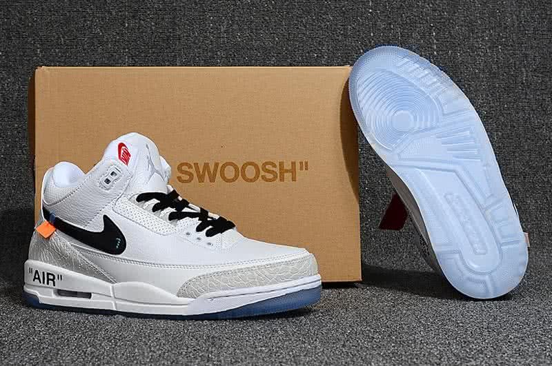 Air Jordan 3 Shoes White And Black Men 3