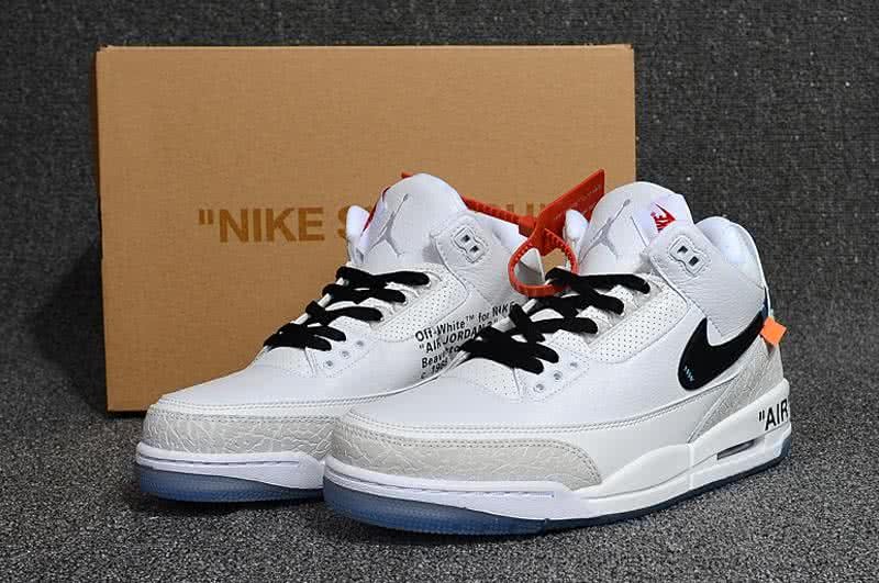 Air Jordan 3 Shoes White And Black Men 4