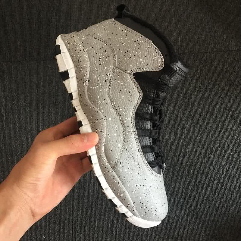 Air Jordan 10 White  And Black Men 5