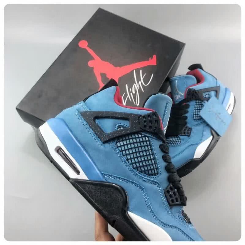 Travis Scott x Air Jordan 4 Houston Oilers Blue And Black Men 2