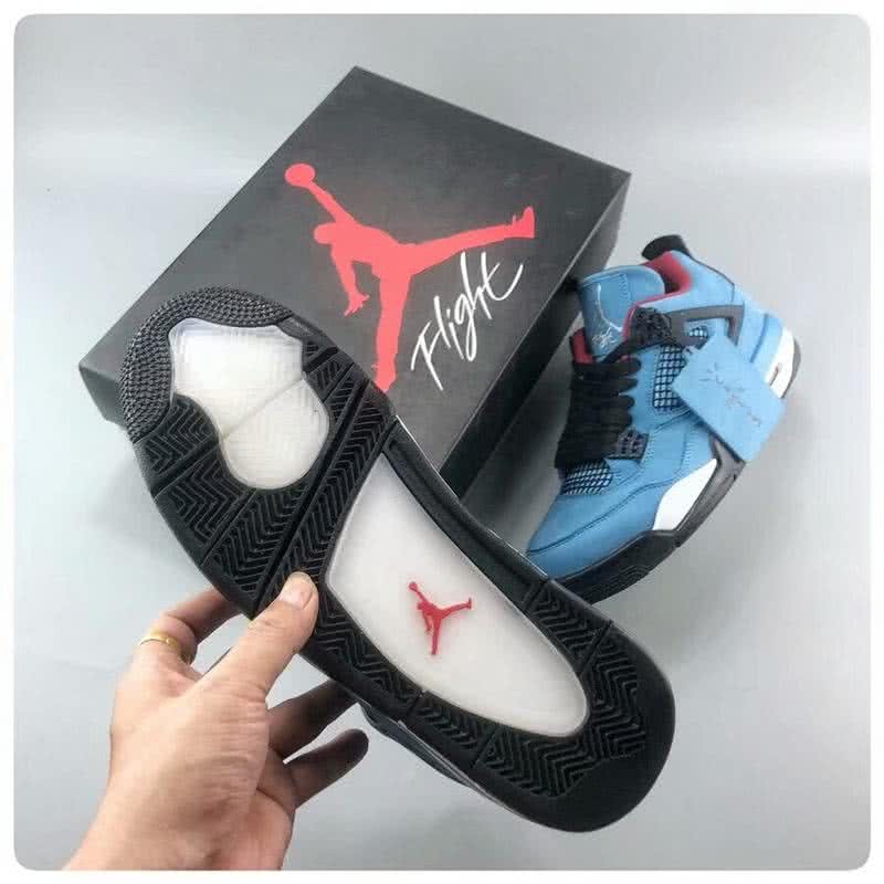 Travis Scott x Air Jordan 4 Houston Oilers Blue And Black Men 4
