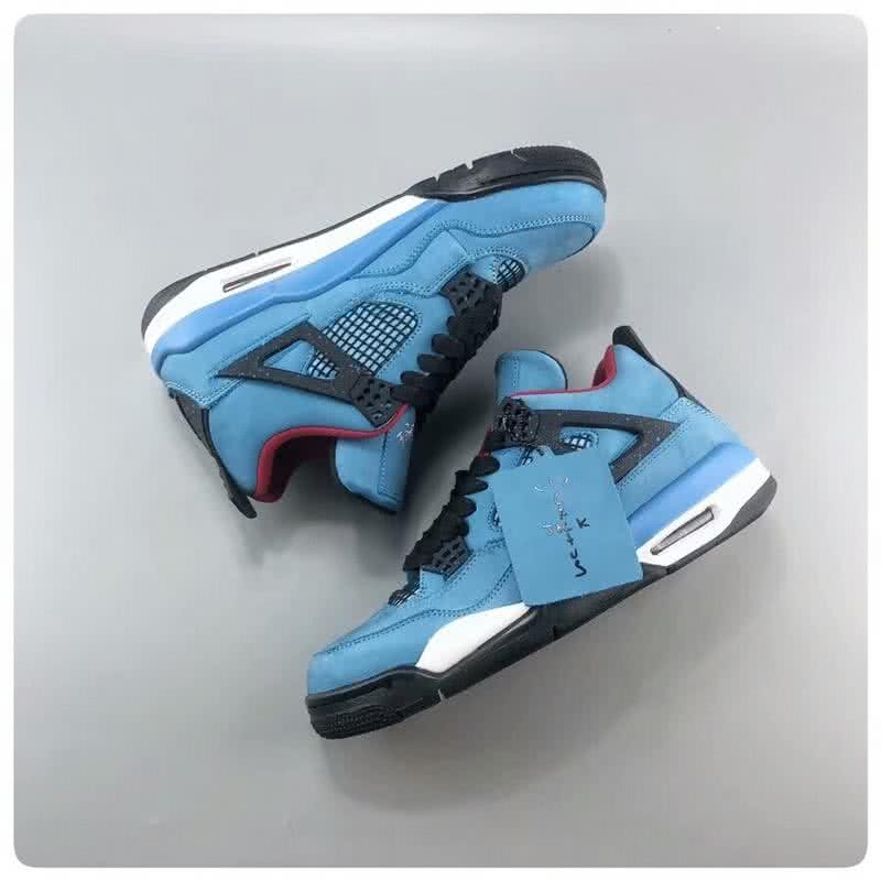 Travis Scott x Air Jordan 4 Houston Oilers Blue And Black Men 7