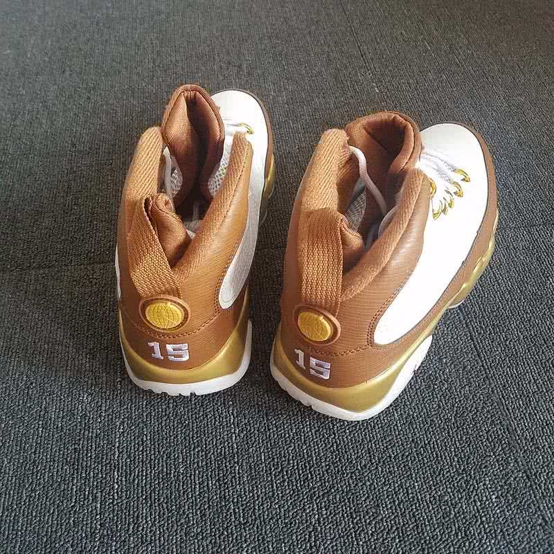 Air Jordan 9 Gold And White Men 6