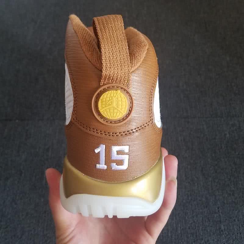 Air Jordan 9 Gold And White Men 8