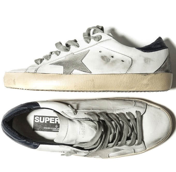 Golden Goose white dark blue 2