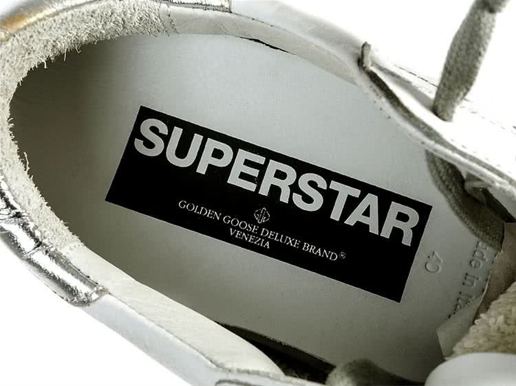 Golden Goose white silver 5