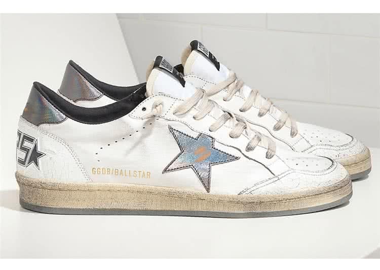 Golden Goose C2 white silver 1