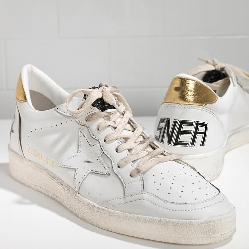 Golden Goose Sneakers Ball Star IN Pelle Constella IN Pelle white gold 4