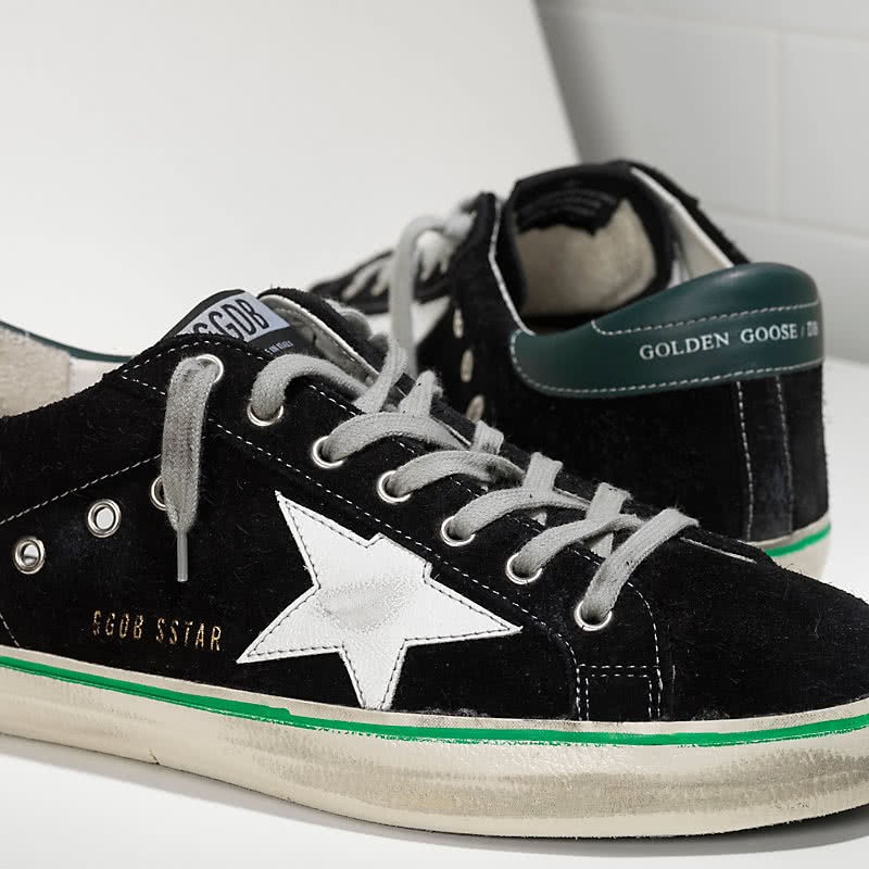 Golden Goose Sneakers Super Star IN Camoscio E Stella IN Pelle black suede petrol 4