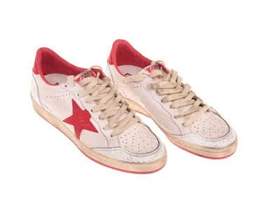 Golden Goose white red star 3