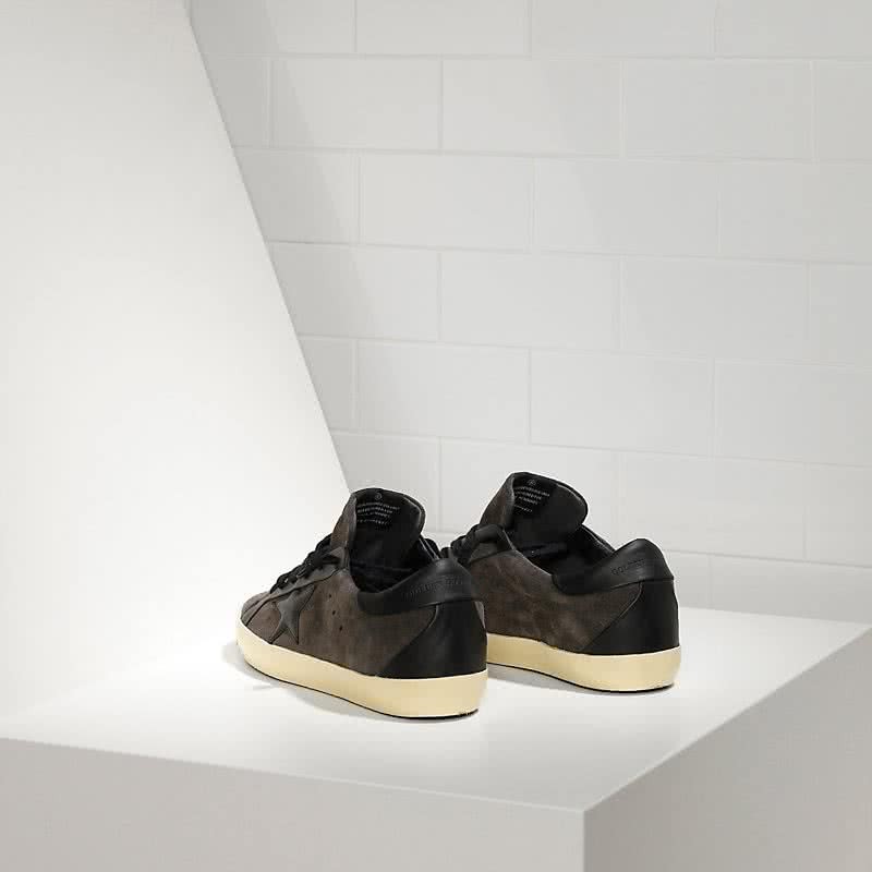 Golden Goose Sneakers Super Star Bespoke in Camoscio e stella in Pelle Asphalt Black Star 4