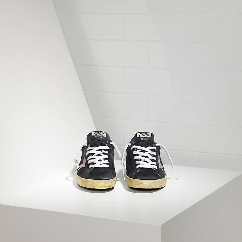 Golden Goose Sneakers Super Star Camoscio E Stella IN Camoscio Effetto Stickers blue pink 3