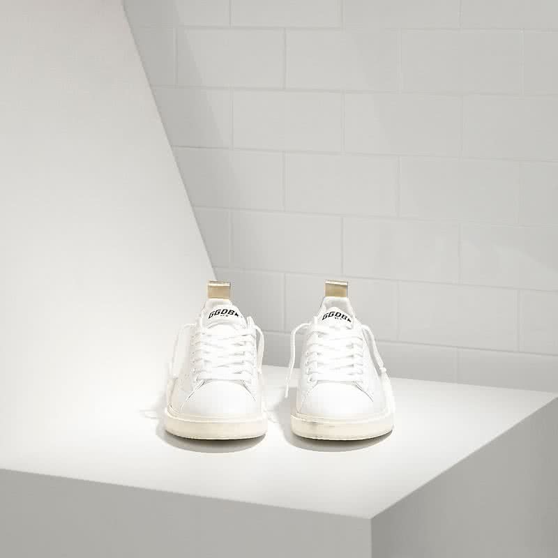 Golden Goose Sneakers Starter in pelle di Vitello laminato Silver White Sole 2