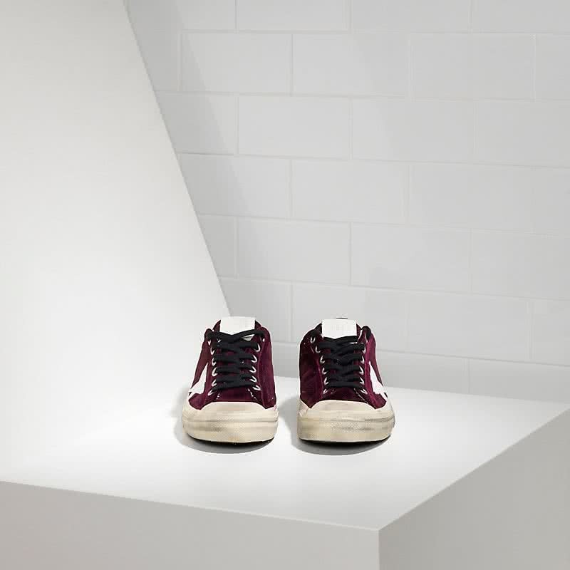 Golden Goose Sneakers V-Star 2 IN Velluto E Stella IN Pelle plum velvet 3