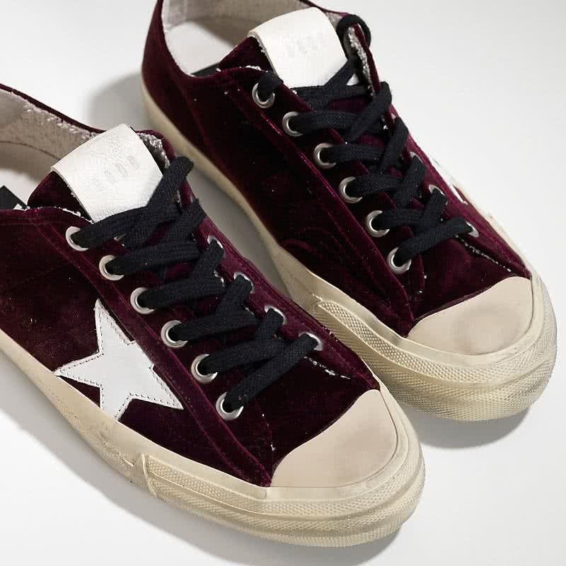 Golden Goose Sneakers V-Star 2 IN Velluto E Stella IN Pelle plum velvet 4