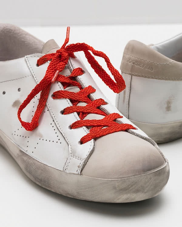 Golden Goose Superstar Sneakers G30WS590 Upper In Calf Leather Openwork Star 4