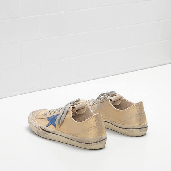 Golden Goose V-STAR 2 Sneakers G30WS639.F3 aminated cotton canvas leather 3