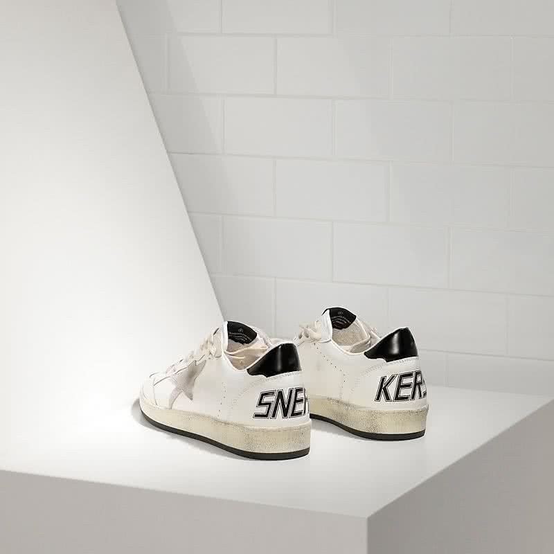 Golden Goose Sneakers Ball Star in Pelle con Stella in Camoscio White Ice Star 2