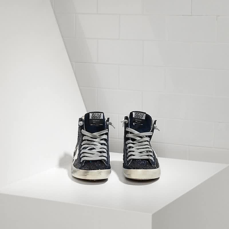 Golden Goose Sneakers FRANCY fabric embroidered with Glitter and Leather Star Space Glitter 3