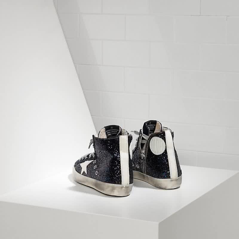 Golden Goose Sneakers FRANCY fabric embroidered with Glitter and Leather Star Space Glitter 2