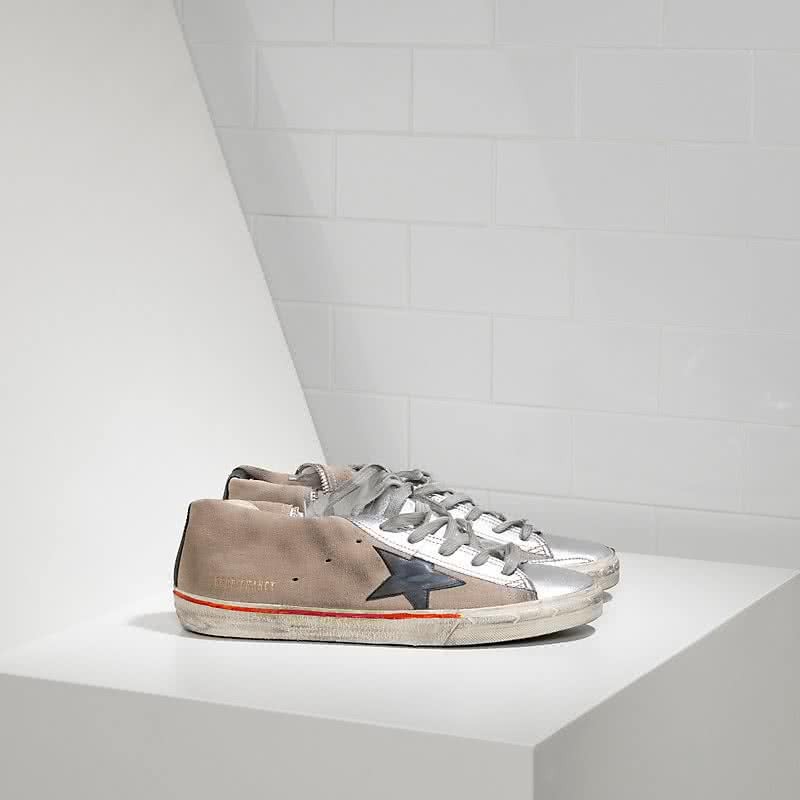 Golden Goose Sneakers FRANCY in Camoscio e Stella in Pelle SKIN SILVER 5