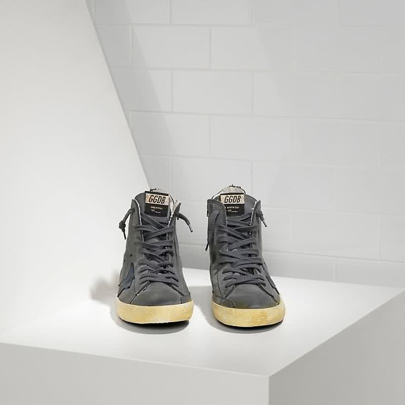 Golden Goose Sneakers FRANCY in Nabuk e stella in Pelle DARK GREY 3