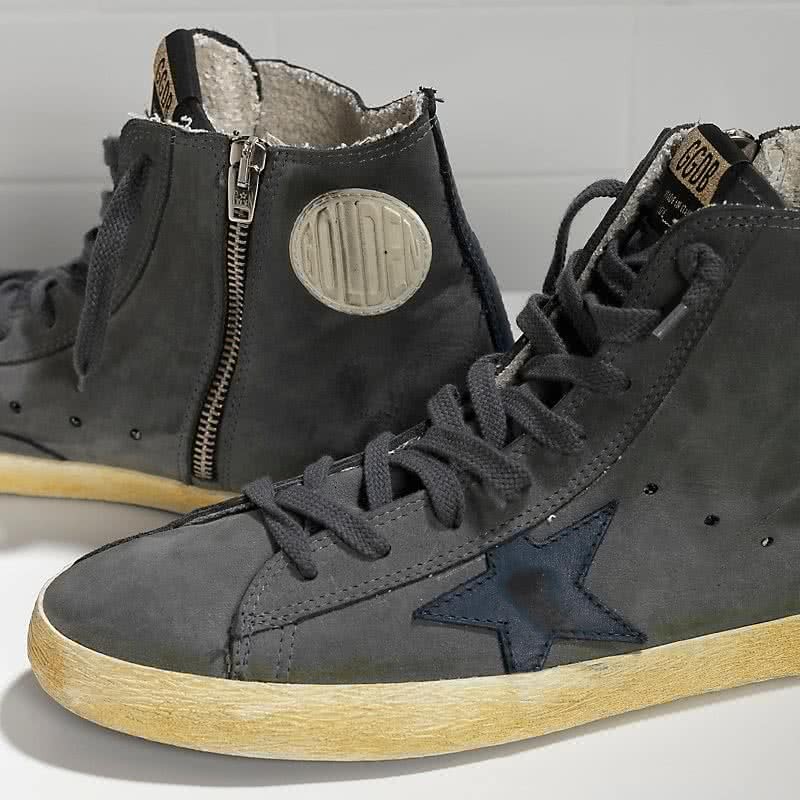 Golden Goose Sneakers FRANCY in Nabuk e stella in Pelle DARK GREY 4