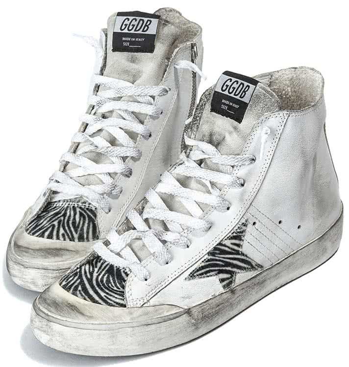 GGDB FRANCY SNEAKERS LEATHER AND PONY-SKIN STAR white zebra pen sta 3