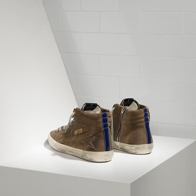 Golden Goose Sneakers Slide in Camoscio e Stella in Camoscio green leather 3