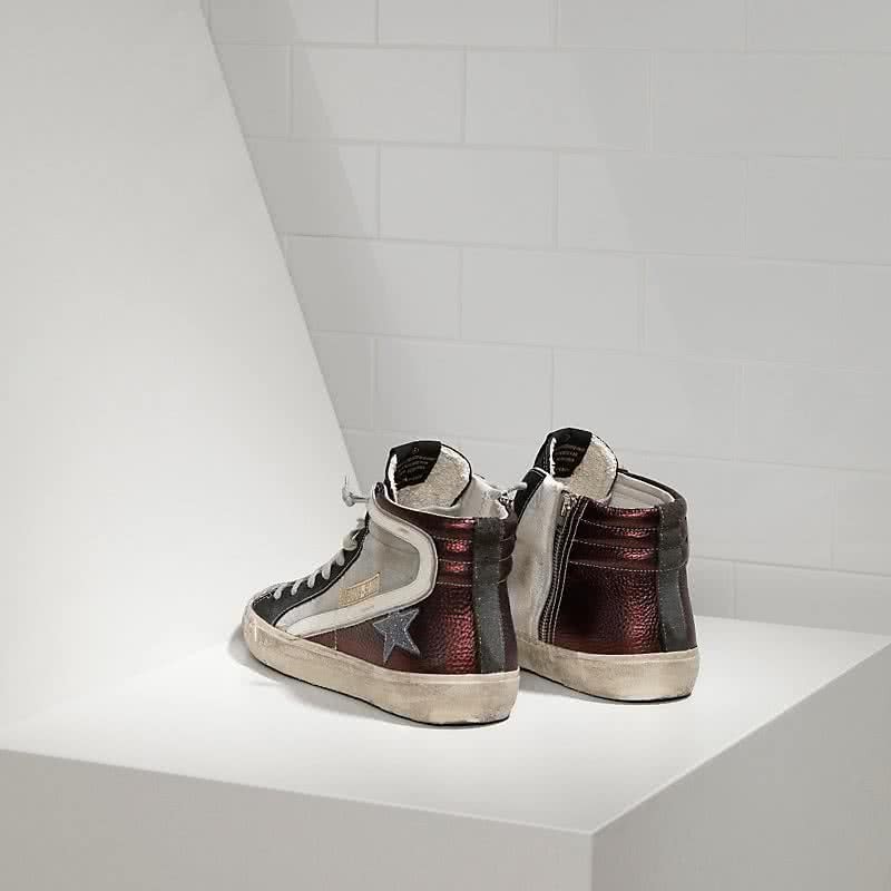 Golden Goose Sneakers Slide in Pelle e Stella Glitter 3