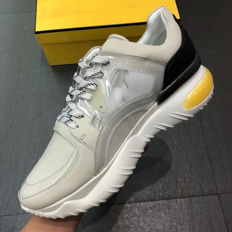 Fendi Sneakers White Grey And Black Men 8