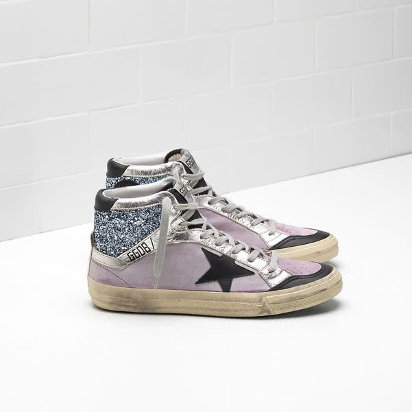 Golden Goose Calf Suede Upper Star In Leather 1