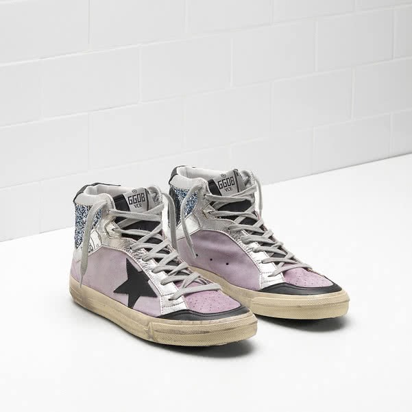 Golden Goose Calf Suede Upper Star In Leather 3